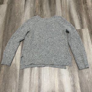 Willi Smith XL Grey Knit Wool Blend Sweater Womens Button Back
